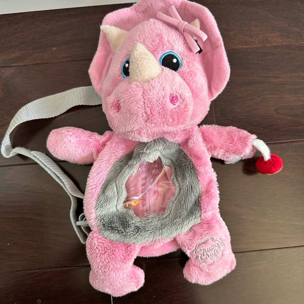 Pink Dinosaur Plush Chupa Chups Backpack